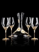wine glass set creative decanter sunshine home premium crystal glass european luxury daisy goblet