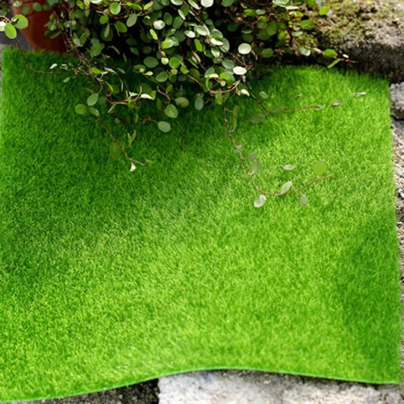

30*30cm Micro Landscape Decoration Mini Fairy Garden Simulation Plants Artificial Fake Moss Decorative Lawn Turf Green Grass