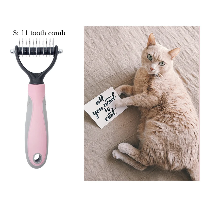 Расческа для домашних животных гребень из нержавеющей стали удаления шерсти у