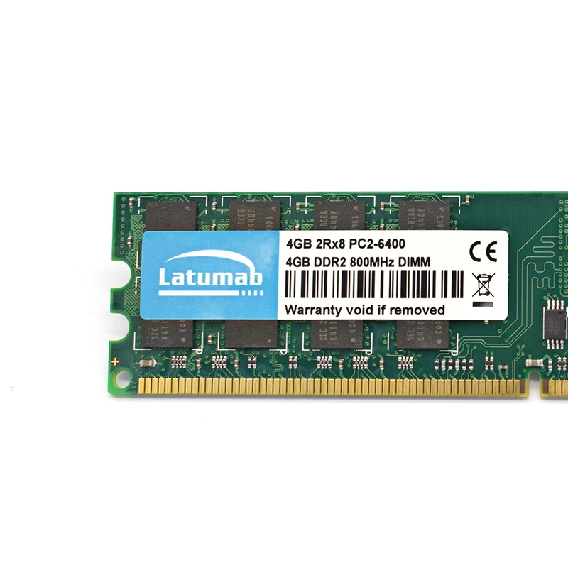 Latumab Оперативная память DDR2 4 ГБ 8 800 МГц PC2 6400 для AMD Чипсет процессора материнская