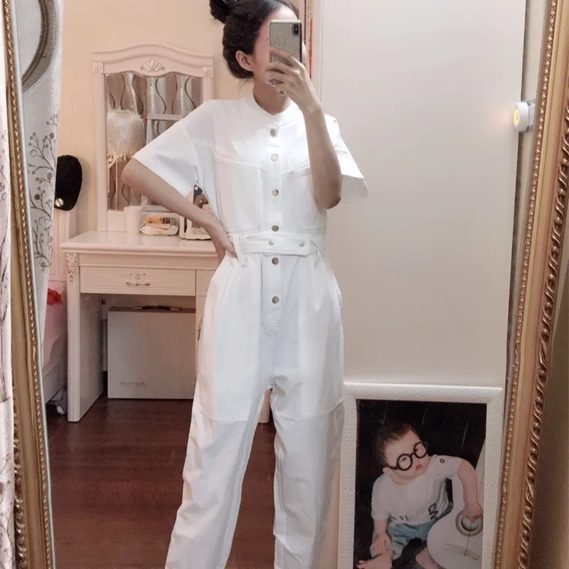 Подиумные комбинезоны джинсовые женские s комбинезон 2019 уличная Комбинезоны