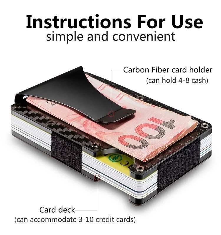 

Customized Credit Card Holder RFID Blocking Purse Metal Men Wallet Purse Male Business Cardholder Carteira Masculina Billetera