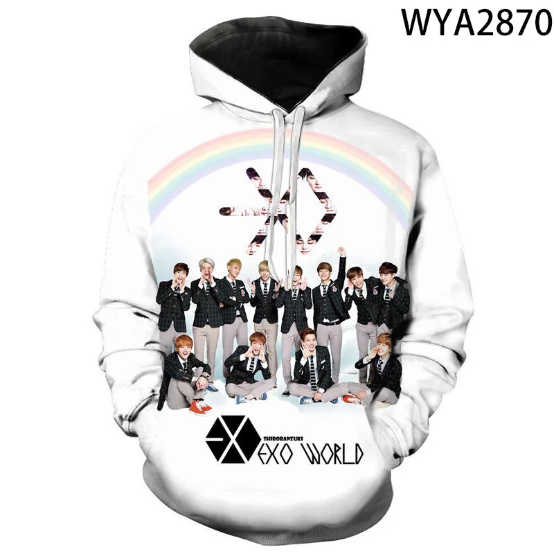 

Hoodies Fashion Men Women Children EXO Sweatshirt 3D Printed Pullover Long Sleeve Streetwear Casual Hoody Boy Girl Kids Tops