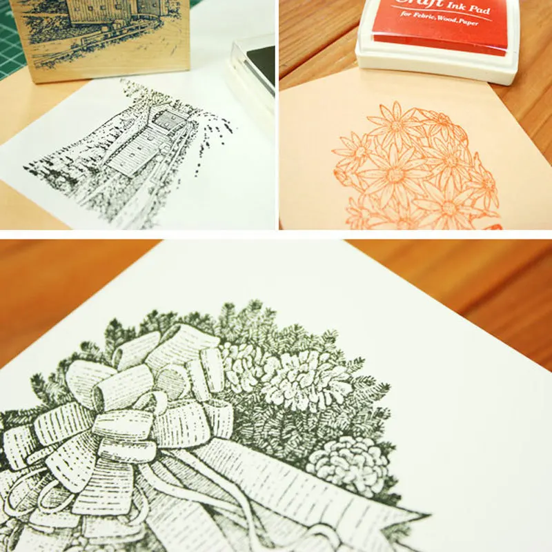 15 цветов чернильных подушечек крафтовые чернильные подушечки резиновые штампы