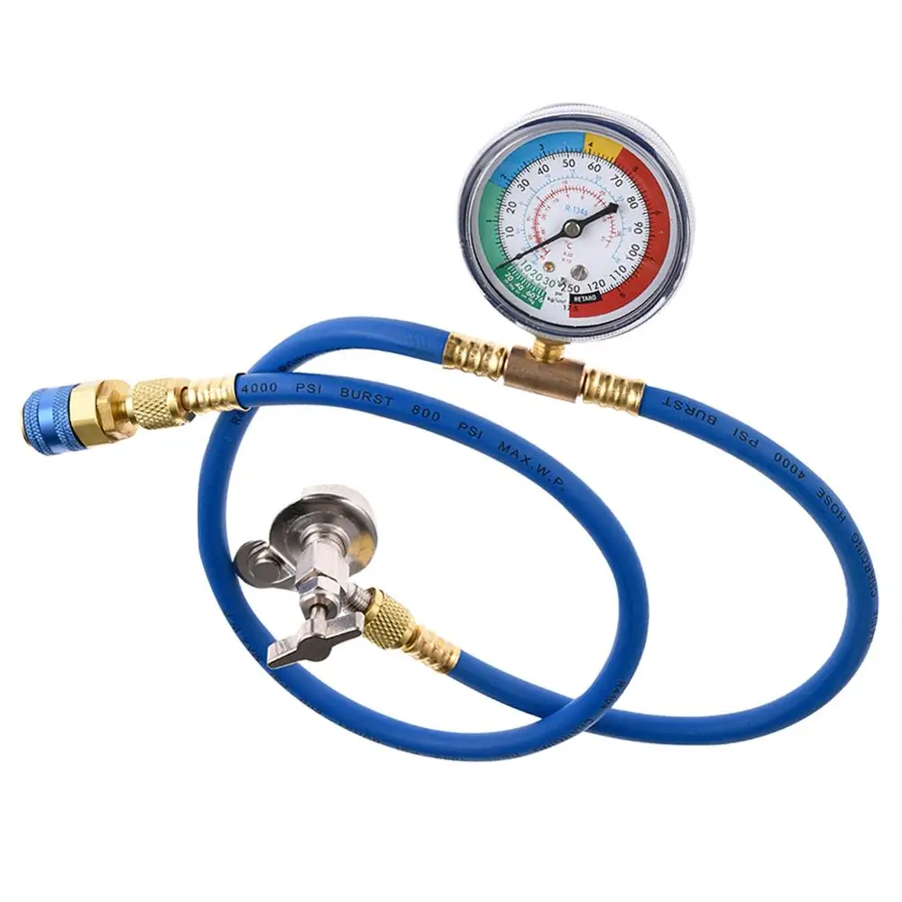 Инструмент для ремонта автомобильных кондиционеров Car Air Conditioning Repair Tool R134a Conditioner Fluoride Tube Quick Release Refrigerant Connector Cold Pressure Gauge on.
