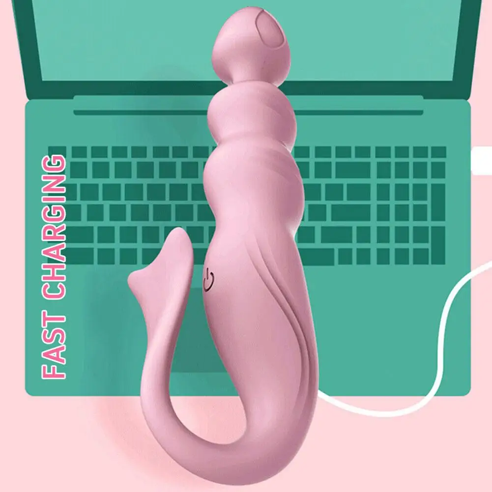 Женский 10 Частотный массажер русалка вибратор водонепроницаемый перезаряжаемый