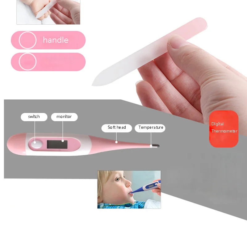 8 шт./компл. набор для ухода за ребенком ногтями расческа кистей термометр