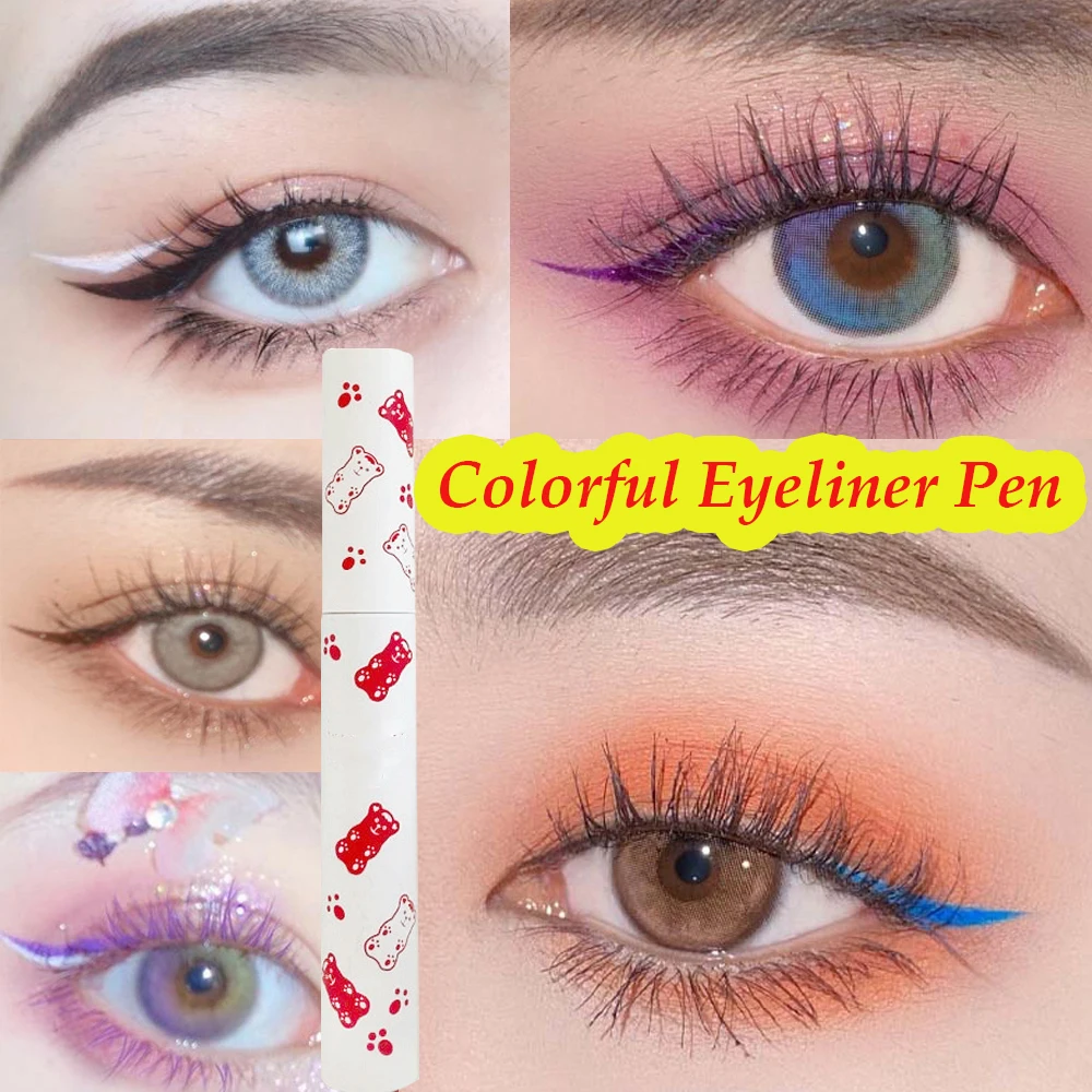 

Colorful Matte Liquid Eyeliner Pen Long Lasting No Fading Sweatproof Waterproof Eyeliner Professional Make Up Tools