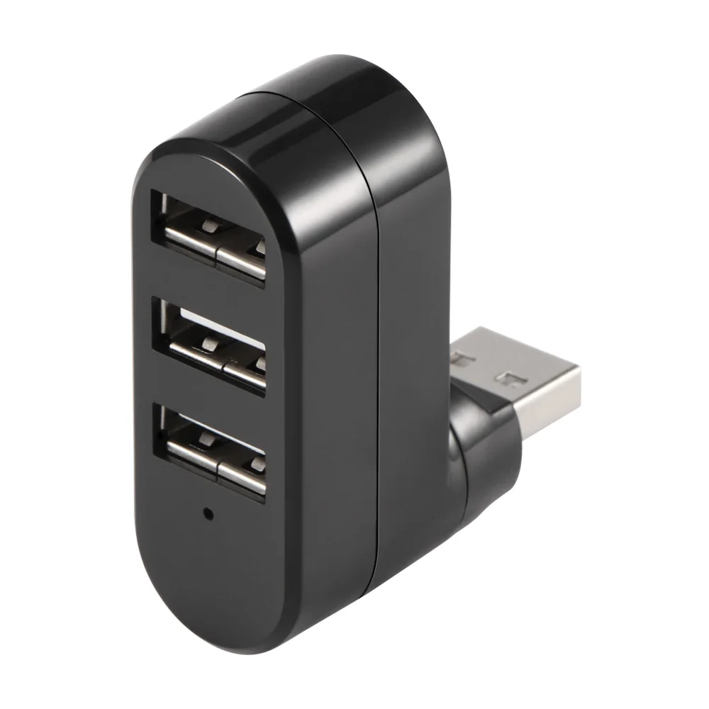 Фото 2021 USB-концентраторы 3 порта USB 2 0 мини-концентратор поворотный разветвитель