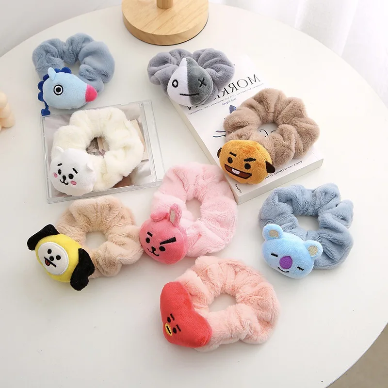 

Мультфильм Плюшевая повязка для волос кольцо с трехмерной аппликацией в виде куклы кишки кольцо женский милый ободки для волос головы кана...