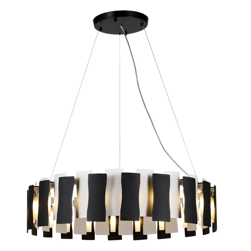 

Modern Black White Metal Led Pendant Lights Living Dining Room Decor Led Pendant Lamp Bedroom Hanging Light Suspension Luminaire