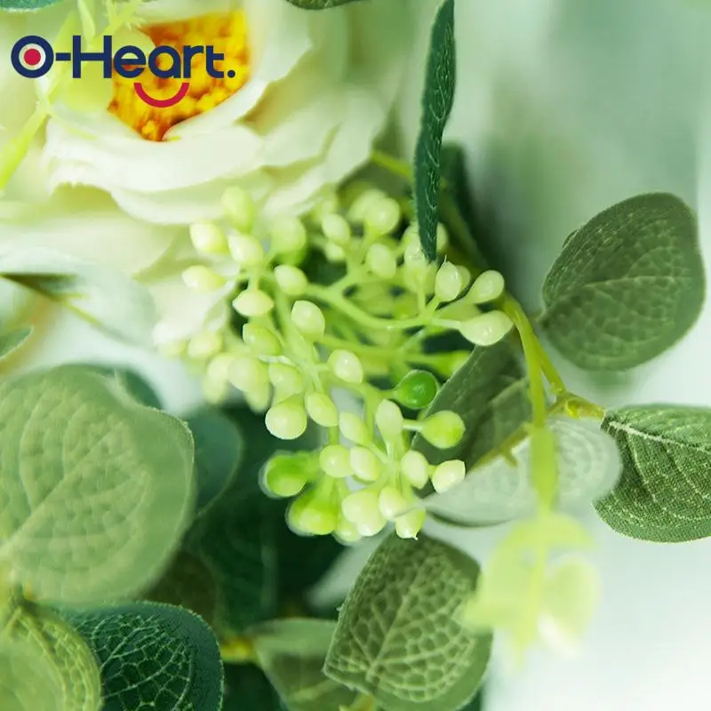 Деревенский свадебный Декор Сделай Сам искусственный маленький эвкалипт роза