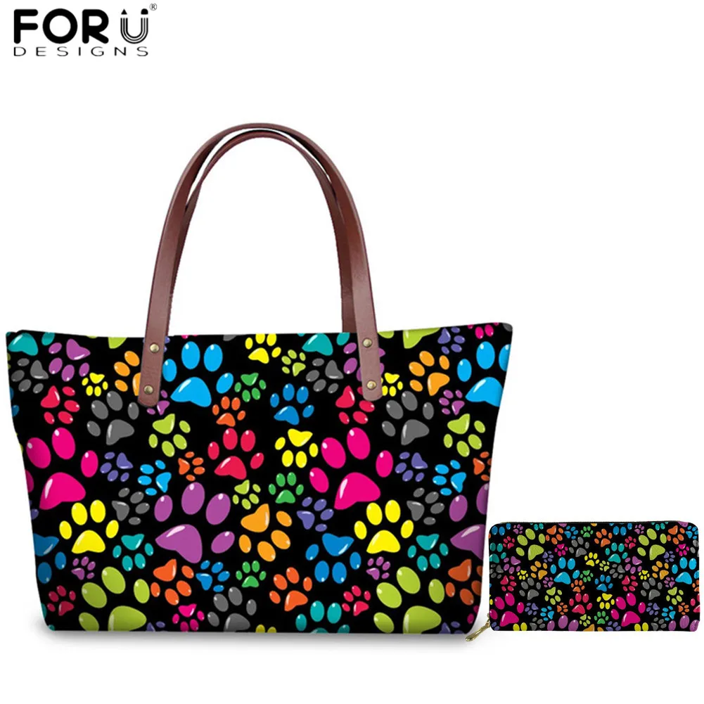 FORUDESIGNS 2 шт./компл. сумки с радужными лапами Мультяшные кожаные кошельки для