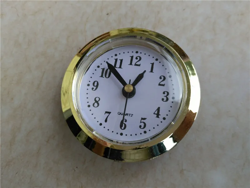 

5PCS Gold Rim Diameter 50MM Insert Quartz Clock for Built - in Insert Clock Head DIY Desk Clock