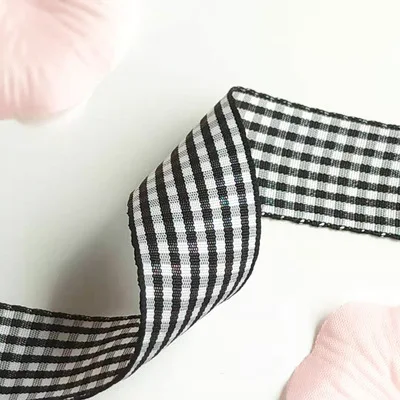 Клетчатая атласная лента Пасхальная рождественский подарок ленты для украшения