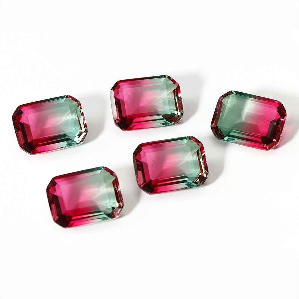 8-8.5ct свободные драгоценные камни Модные большие размеры прямоугольник овальной огранки камень Турмалин ювелирные изделия аксессуары декоративные камни 5 шт