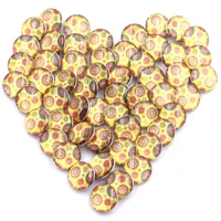 5pcs 18mm yellow flower round glass dome snap press buttons crafts scrapbook gift charm jewelry accessories snap fastener 5 5mm