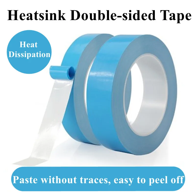 

25M / Roll Blue Heatsink Double-sided Tape Home Improvement Transfer Heat Office Car Insulation Strip Light Adhesives & Sealers