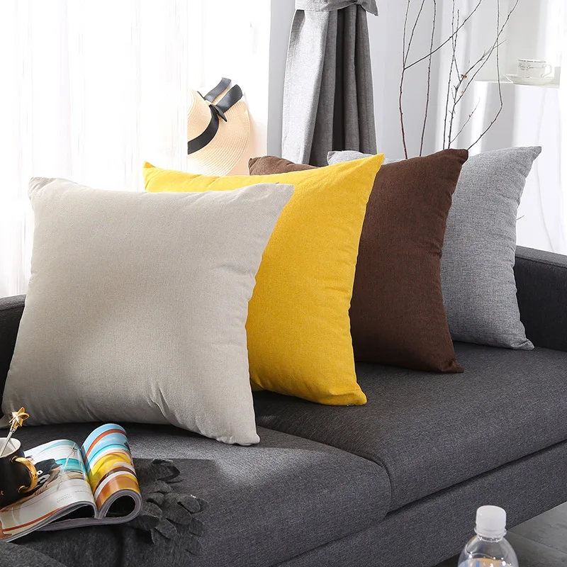 

Fall Decor Solid Color Nordic Pillowcase 30*50 Sofa Cushion Home Decoration Living Room Large Cushion Cover 50*50 Coreless