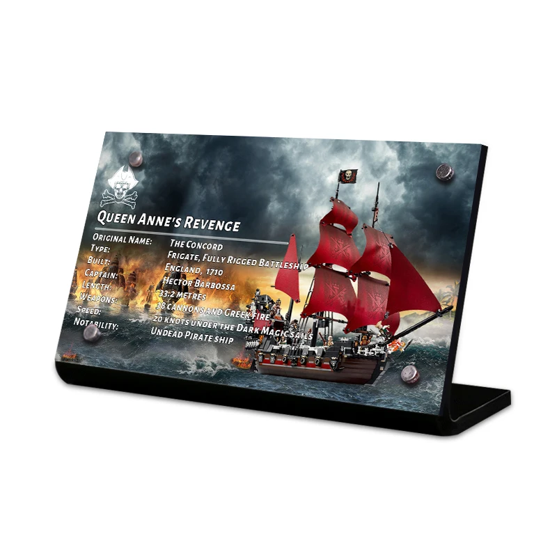 

Acrylic stand brand for Pirates Series The Queen Annes Revenge Model Building Blocks Set