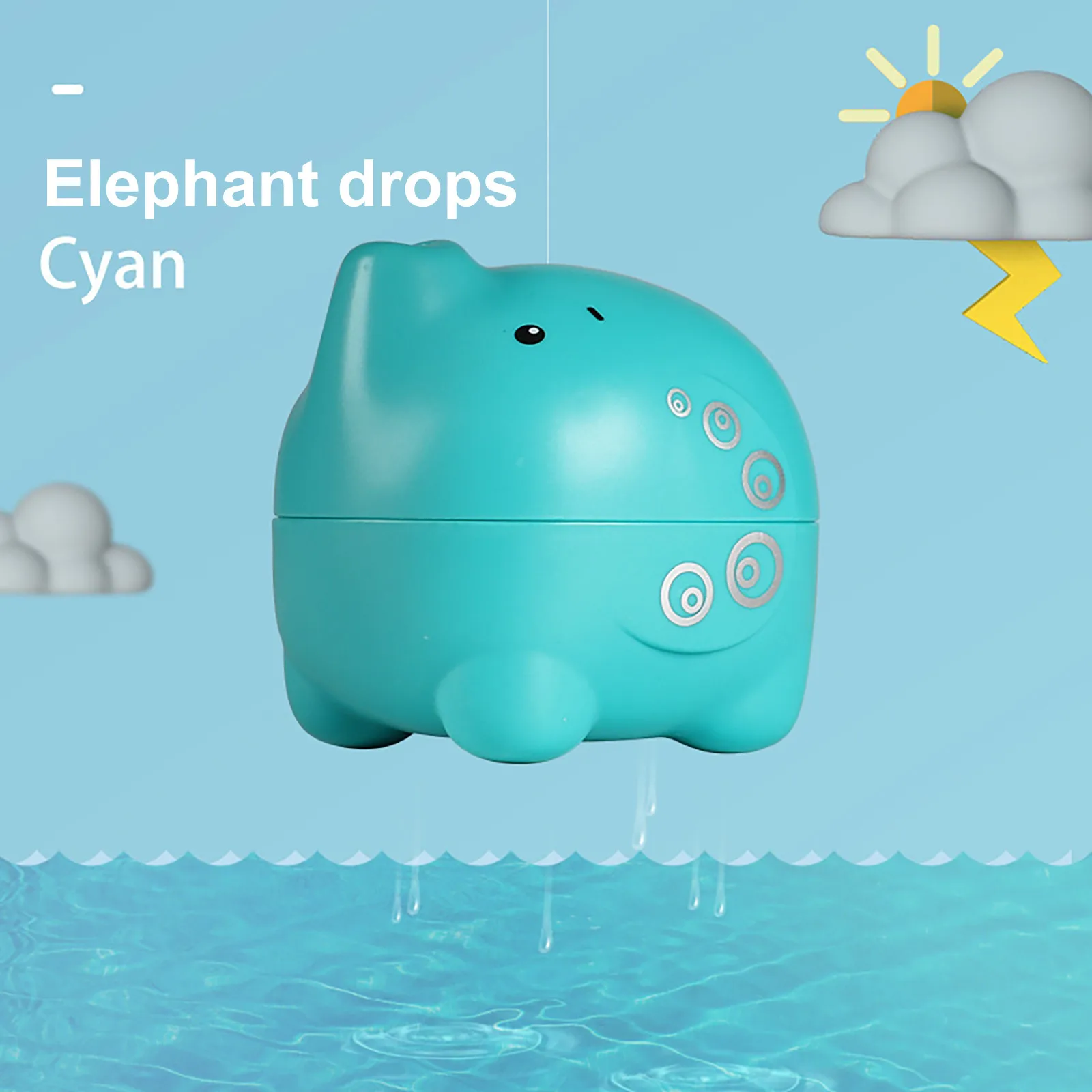 

Baby Bath Toys Pink Funny Elephant Bath Splashing Animal Water Drop Absorbing Beach Toys Gift Interesting New Toy 2021 Jouet