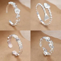 multiple choices of female students extremely simple fine women tail ring s925 silver personality trendsetter fashiong girl