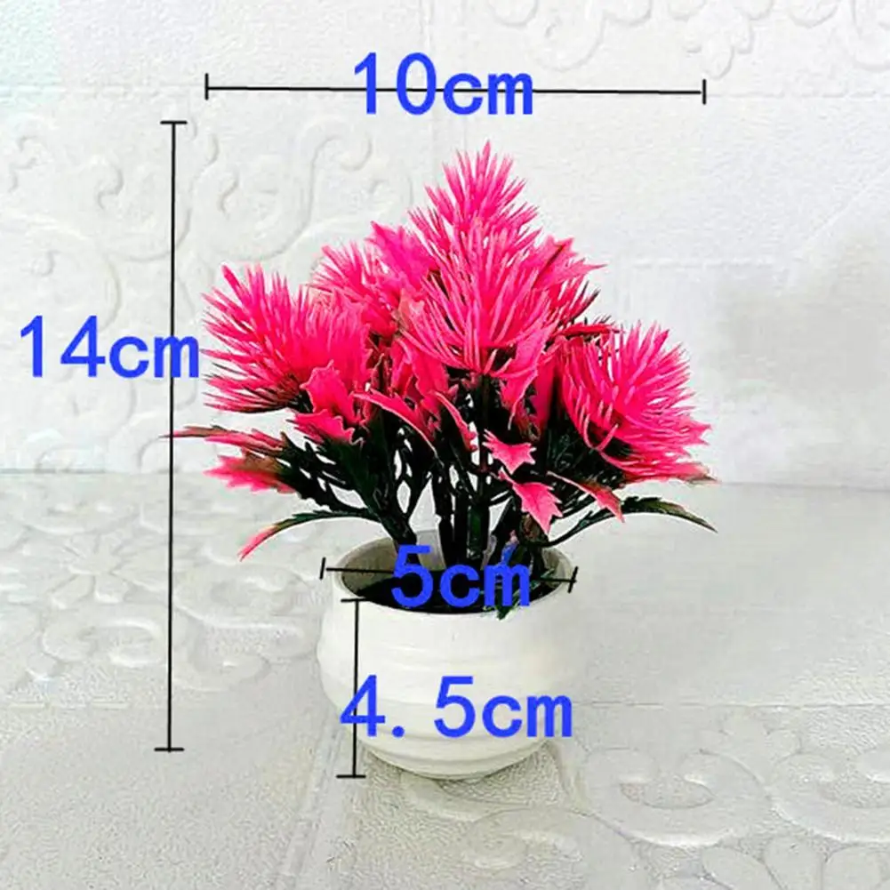 

1 Set Of Artificial Plant Potted Non-fading Plastic Artificial Large Pine Cones And Green Plants Office Desktop Decoration