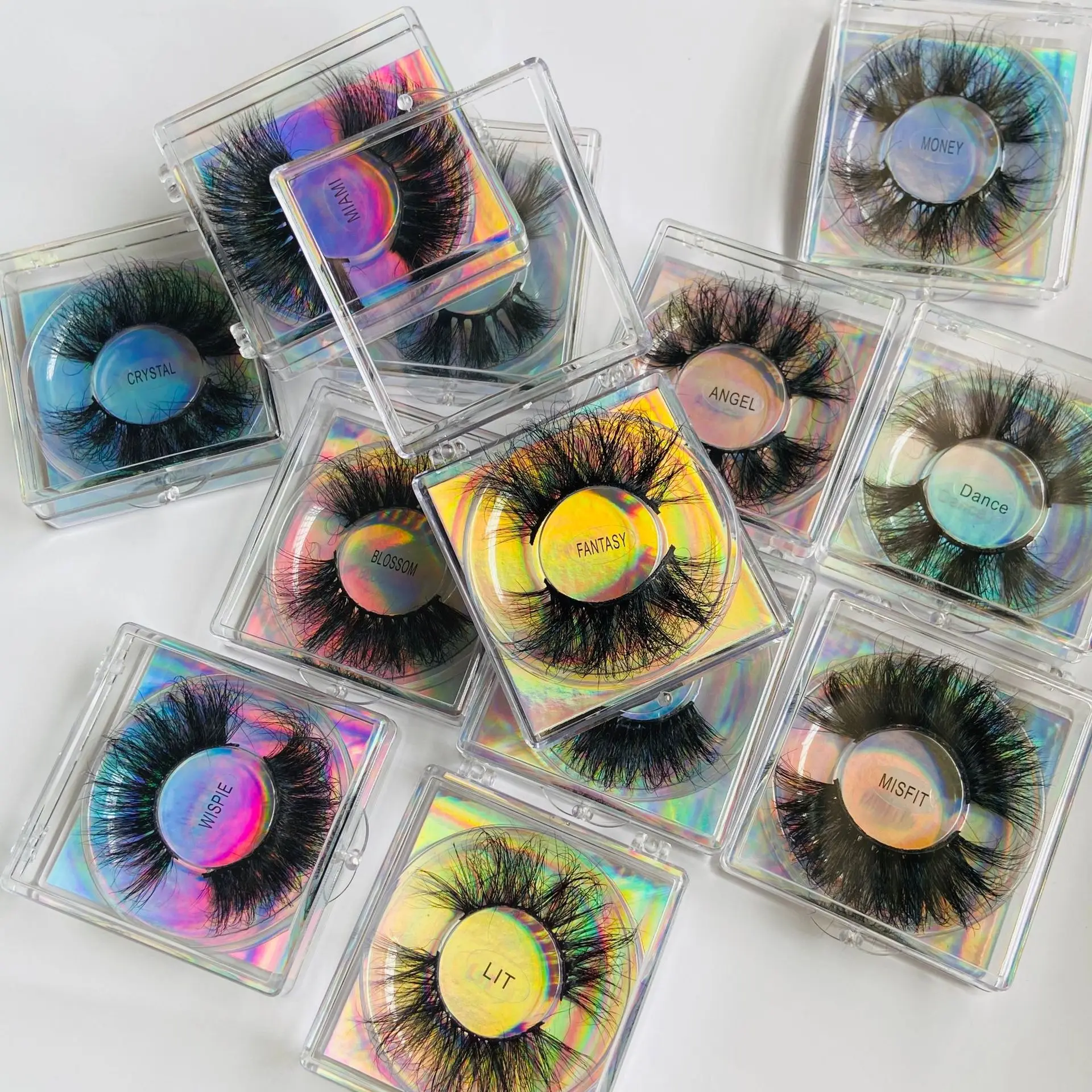 

8D25Mm Mink Eyelashes Lengthened Thick Net Red False Eyelashes