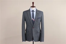 Terno terno de três peças terno masculino versão coreana do magro pequeno terno profissional formal vestido padrinhos traje do noivo casamento (2)