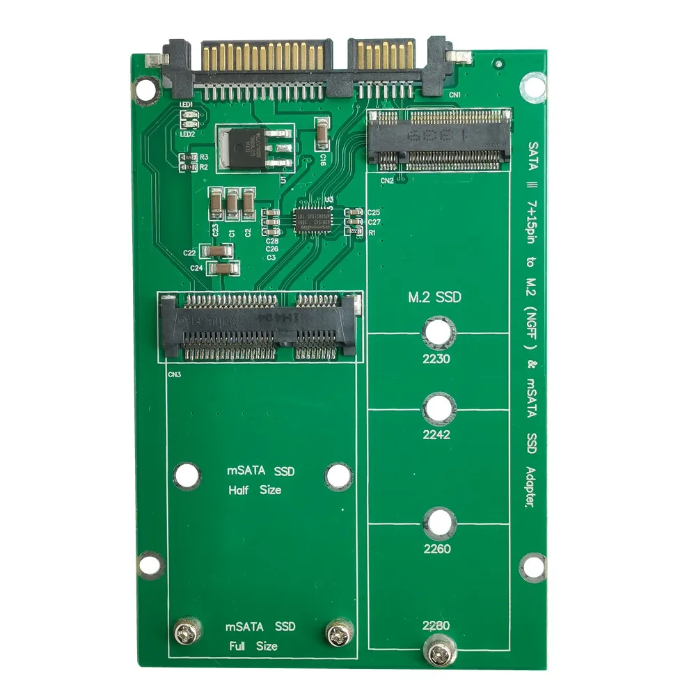 SSD-накопитель M.2 NGFF MSATA 2 в 1 5 дюйма несколько размеров карта преобразователя SATA III |