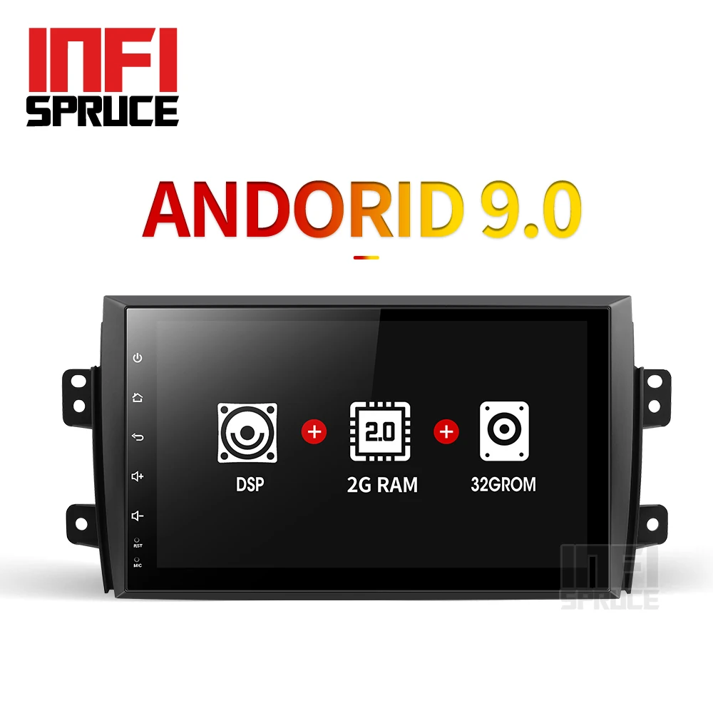 32G Android 9,0 автомобильный dvd для Suzuki SX4 2007-2013 с 2GB ram gps 3g-4G wifi gps навигация Радио Видео Аудио плеер стерео