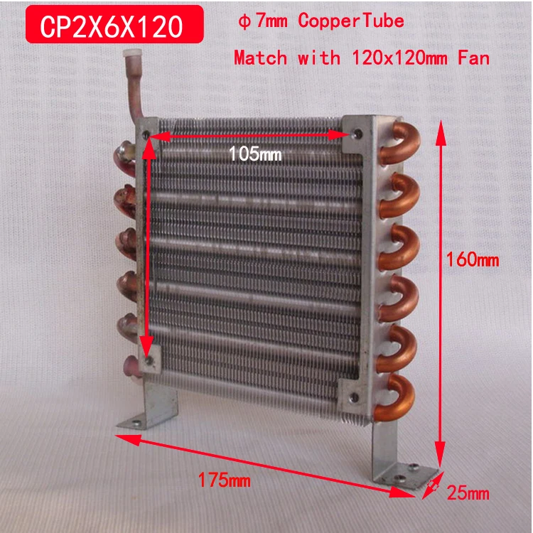 Мини конденсатор CP1X6X120 PURSWAVE радиатор водяного охлаждения испаритель