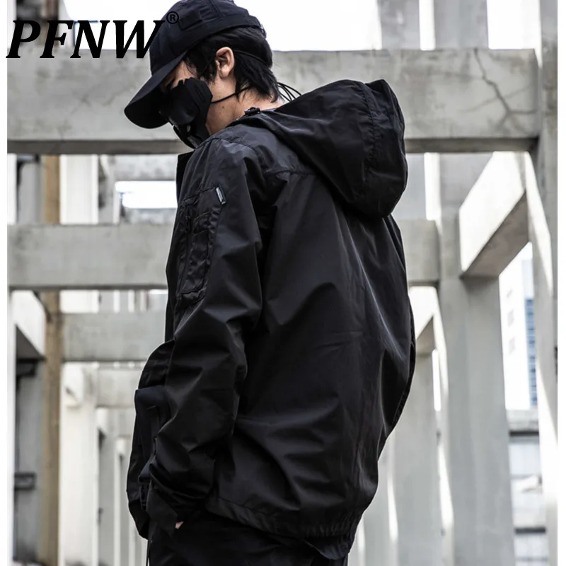 

Куртка-карго PFNW 2021, ветрозащитная уличная одежда в стиле хип-хоп, уличная теходежда, пальто с карманами для инструментов, Мужская Уличная од...