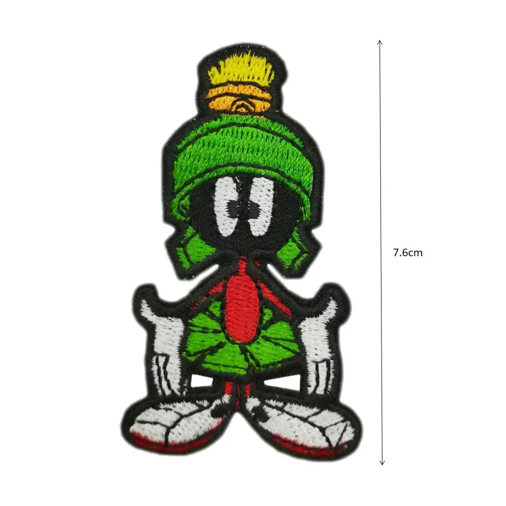 Марвин Марсианская дорожка стоящая высечка Looney Tunes Yosemite Sam Даффи Дак жуки кролик вышивка железа на патч - Цвет: Антикварная медь