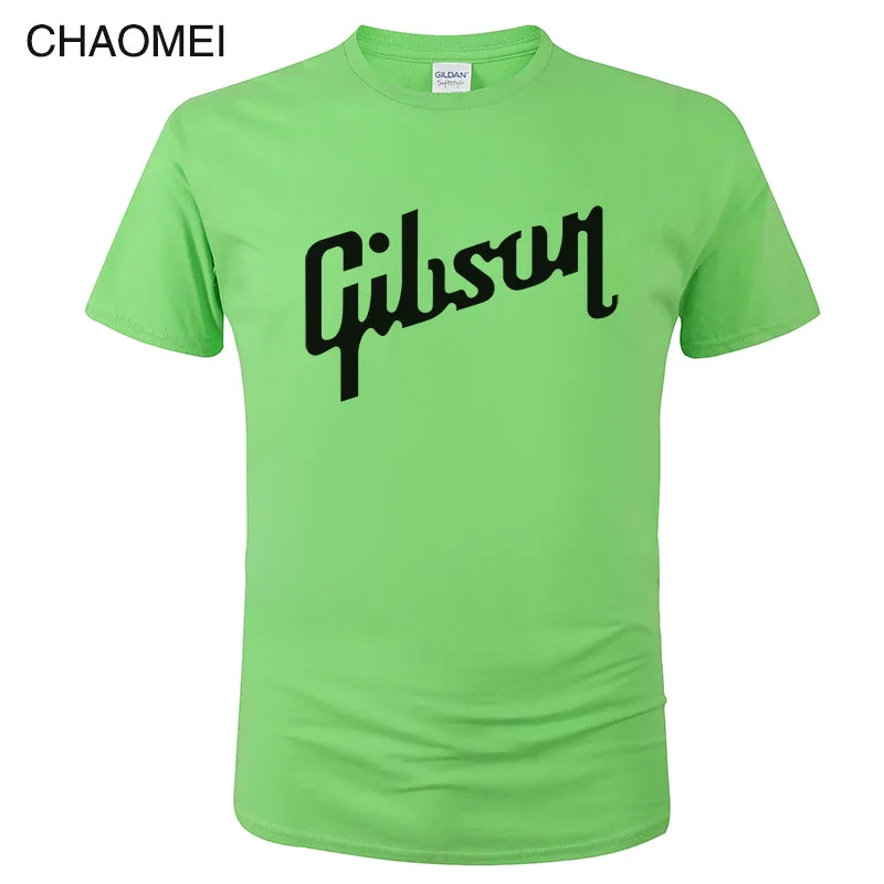 Летняя новая футболка Gibson Мужская хлопковая футболка с круглым вырезом Мужская футболка с коротким рукавом хип-хоп Homme Футболки Camisetas Hombre C36