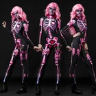 Женский костюм скелета, костюм для косплея на Хэллоуин, страшный костюм, страшный праздничный костюм, День мертвых мам, карнавальные вечерние костюмы ужасов