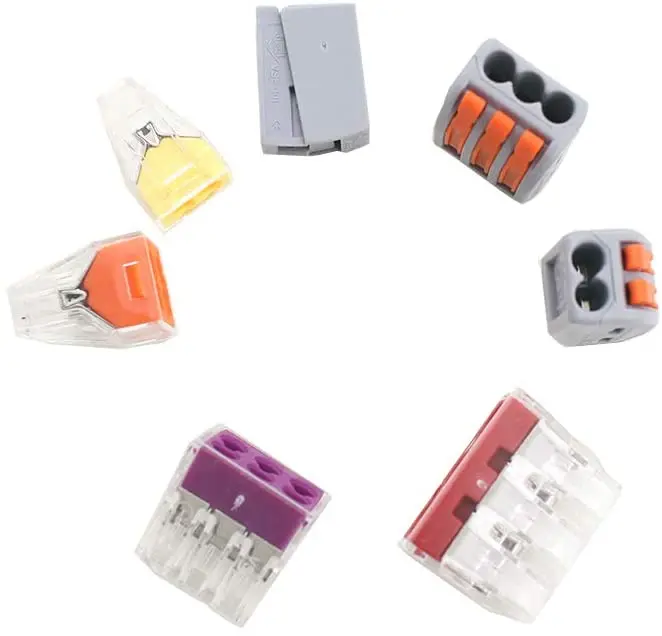 

144pcs,Fast Connector set Mixed Models Universal Compact Wire Wiring Connector Conductor Terminal Block