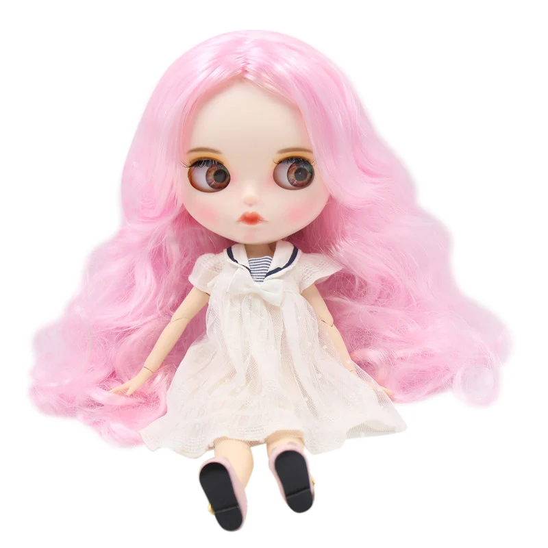 Fortune Days 1/6 bjd шарнирное тело № BL1017 розовые волосы новое матовое лицо с бровями