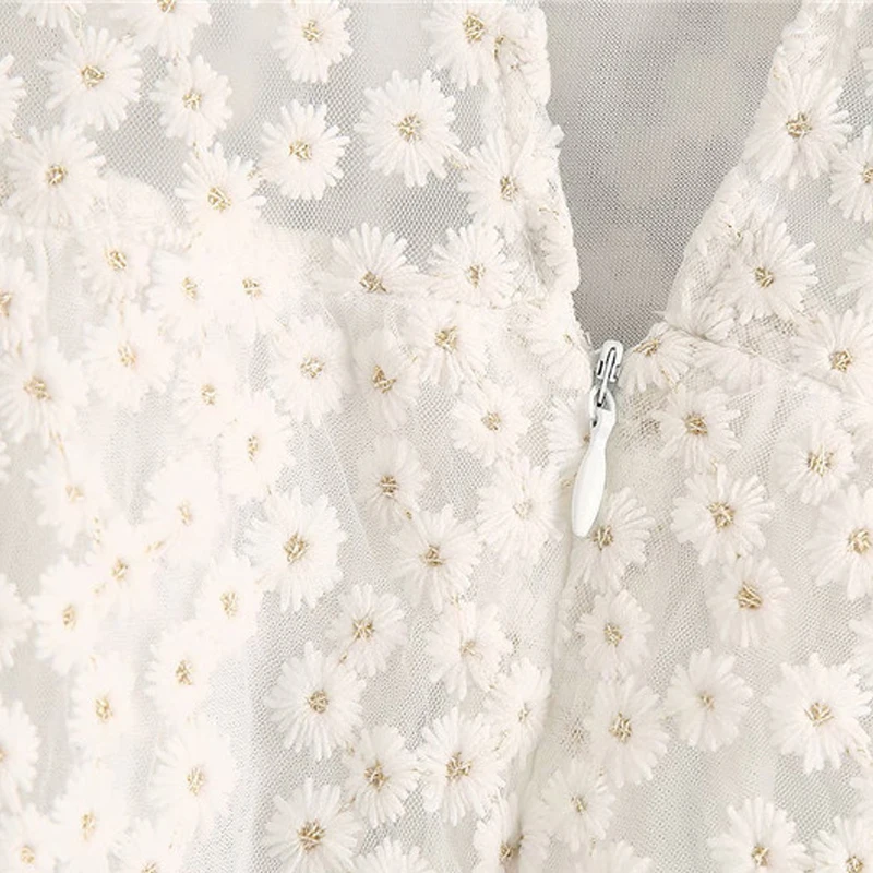 Белое Женское летнее пляжное платье с вышивкой женское сексуальное мини-платье