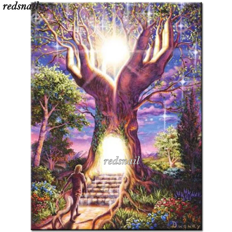 Алмазная вышивка 5D &quotсделай сам&quot алмазная живопись древо жизни полная мозаика