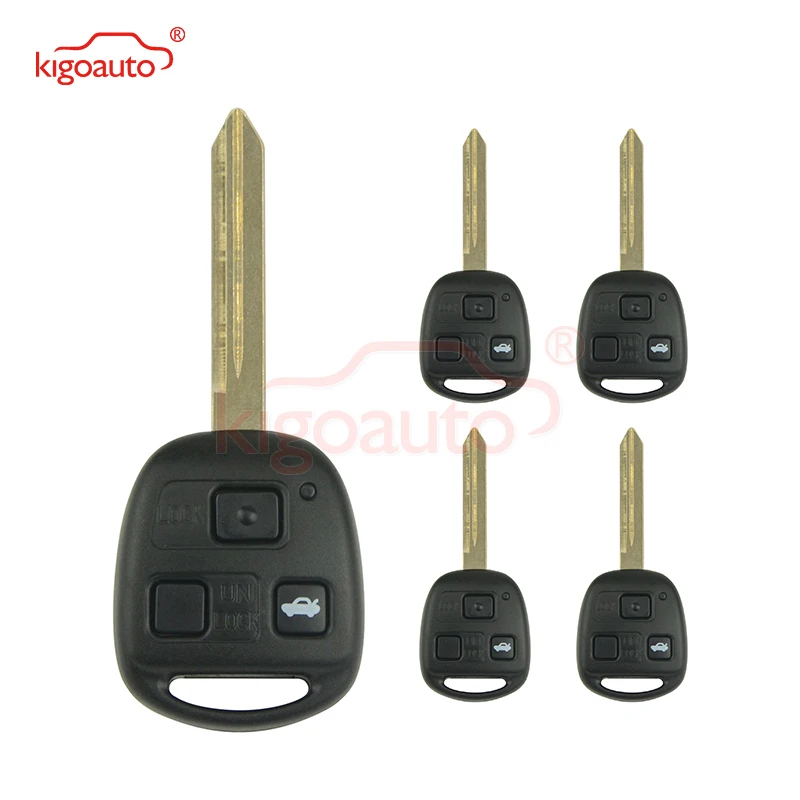 

Denso( not Valeo) Kigoauto 5pcs for Toyota Avensis 2004 2005 2006 2007 2008 2009 Remote key 3 button TOY47 434mhz 4D70