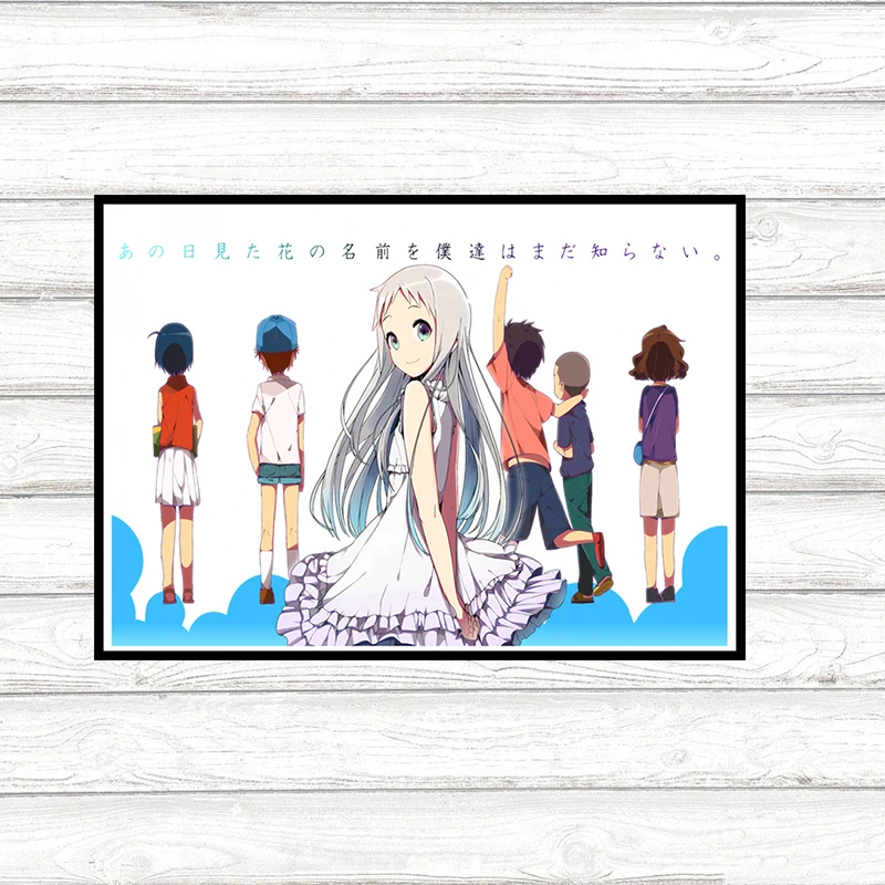 Художественный плакат из японского аниме мы до сих пор не знаем название цветка