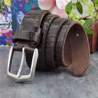 luxury stainless steel belt buckle top leather belt men designer belt retro carving ceinture brass buckle mens belt sbt0012