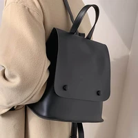 hocodo 2021 womens mini backpack pu leather shoulder bag for teenage girls simple ladies tote bags high quality female backpack