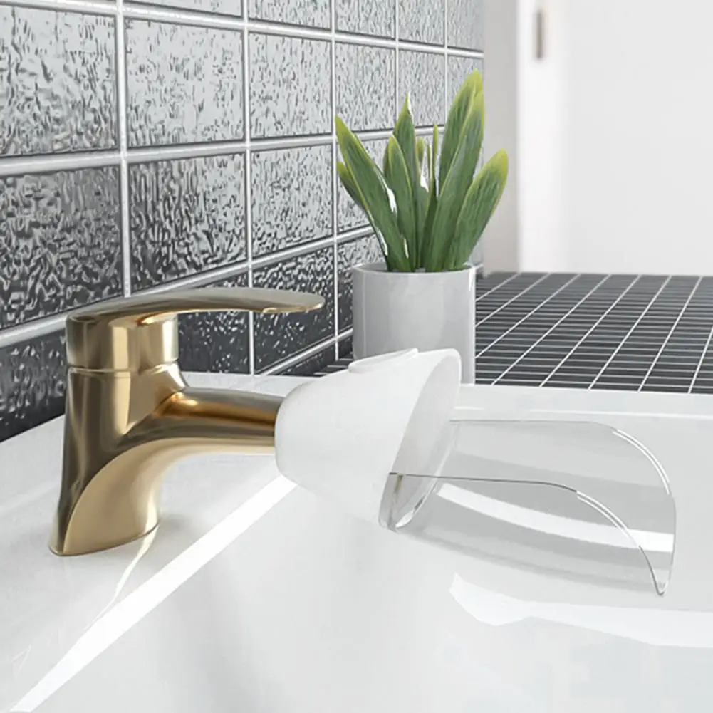 

Faucet Extender Rounded Corners Detachable PP Flat Water Tap Extender for Toddler