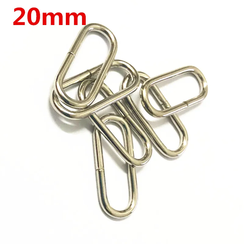 NO4 20mm Silver 100 шт. металлическое овальное кольцо пряжки для одежды часов аксессуары для рукоделия Швейные 16 мм 20 мм 25 мм 32 мм 35 мм 38 мм 50 мм 65 мм - Цвет: NO4 20mm Silver