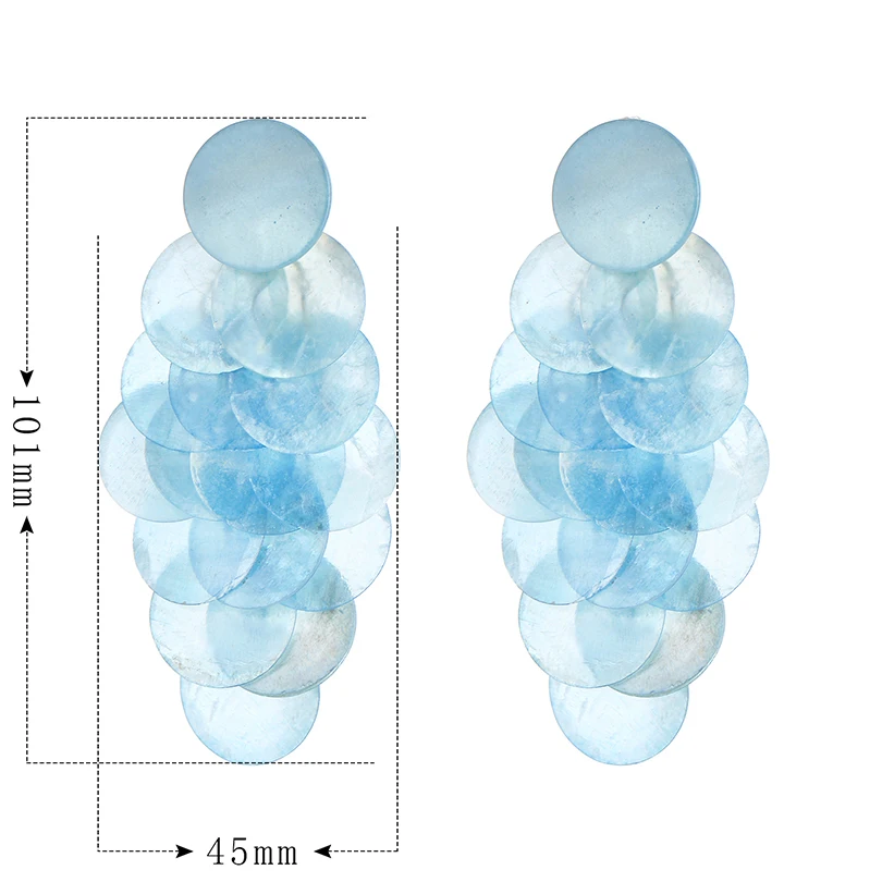 Женские серьги с кисточками Za эффектные синие круглые серьги-подвески в богемном