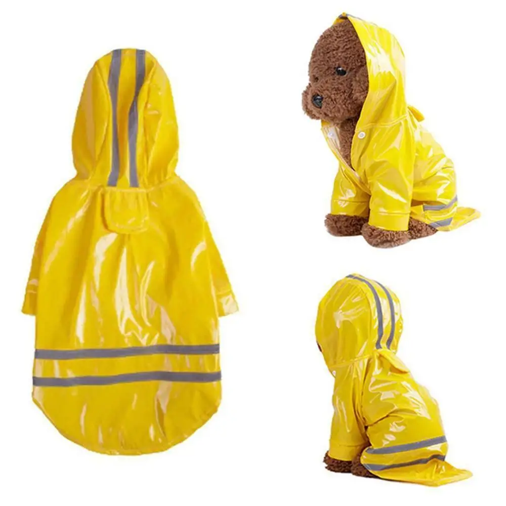 Плащ с капюшоном для домашних животных водонепроницаемая куртка из ПУ щенков