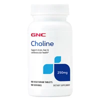 free shipping choline 250 mg 100 tablets supports brain liver cardiovascular health