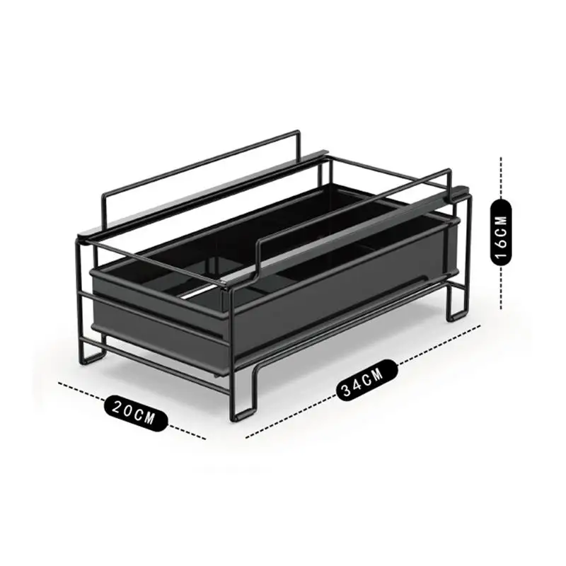 

Floor-mounted Kitchen Spice Racks Multi-layer Storage Iron Racks Kitchen Sink Storage Rack Drawer Type Can Be Pushed And Pulled